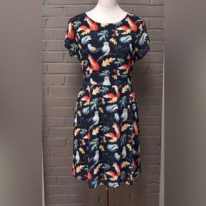 LA Soul  Forest Animals Fall Scene Dress L